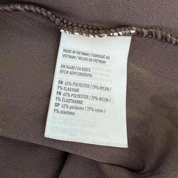American Eagle Green Gray Velour Mini Skater Dress Women's Large Open Back Y2K - Picture 5 of 9